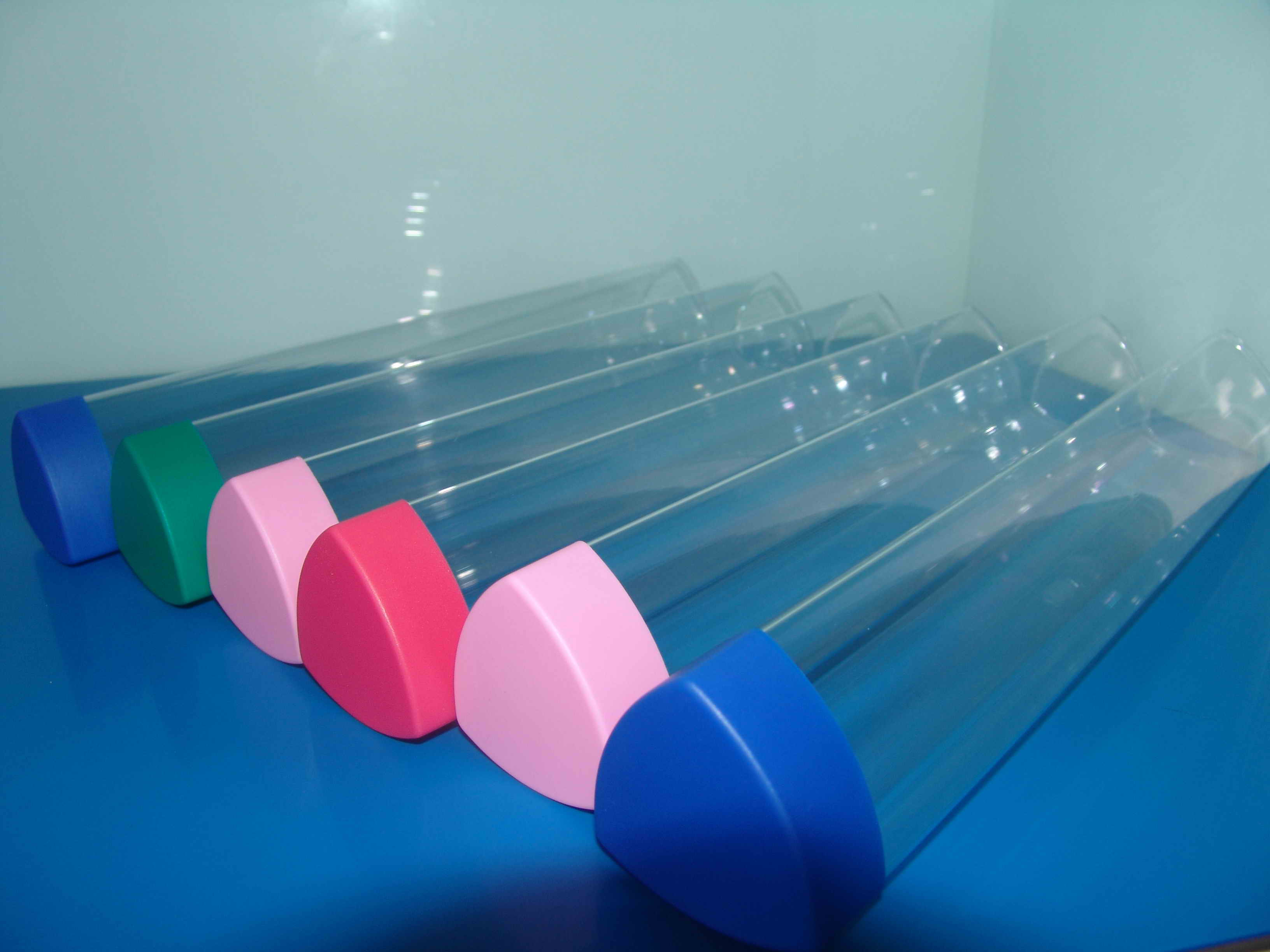 clear triangle tubes,triangle plastic tubes,triangel packaging tubes